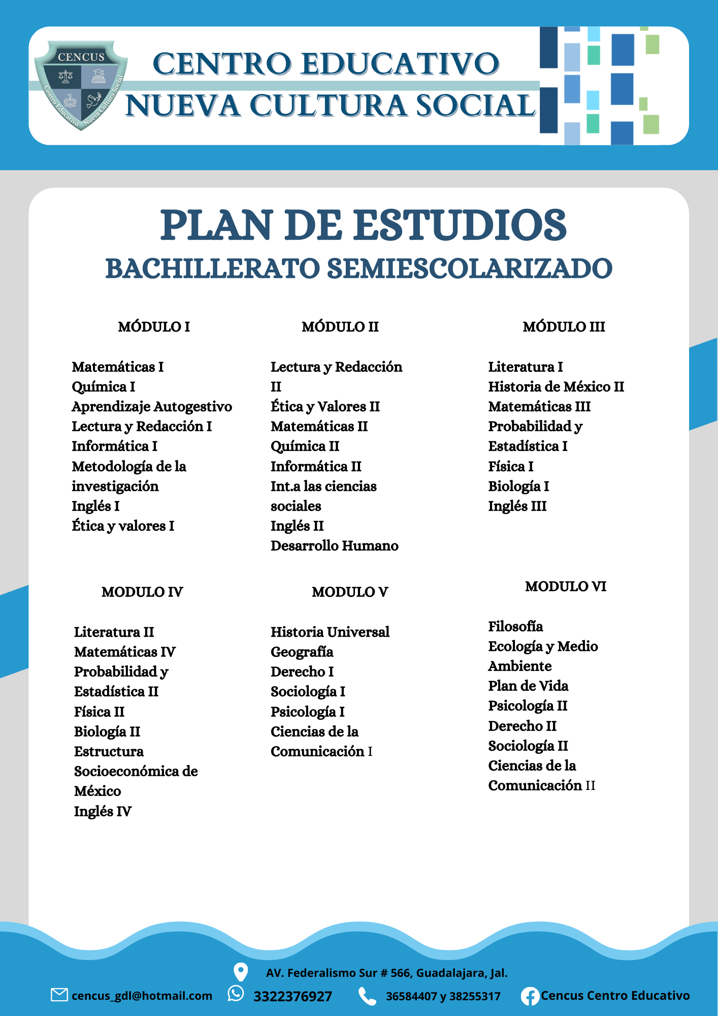 Plan de Estudios Bachillerato CENCUS